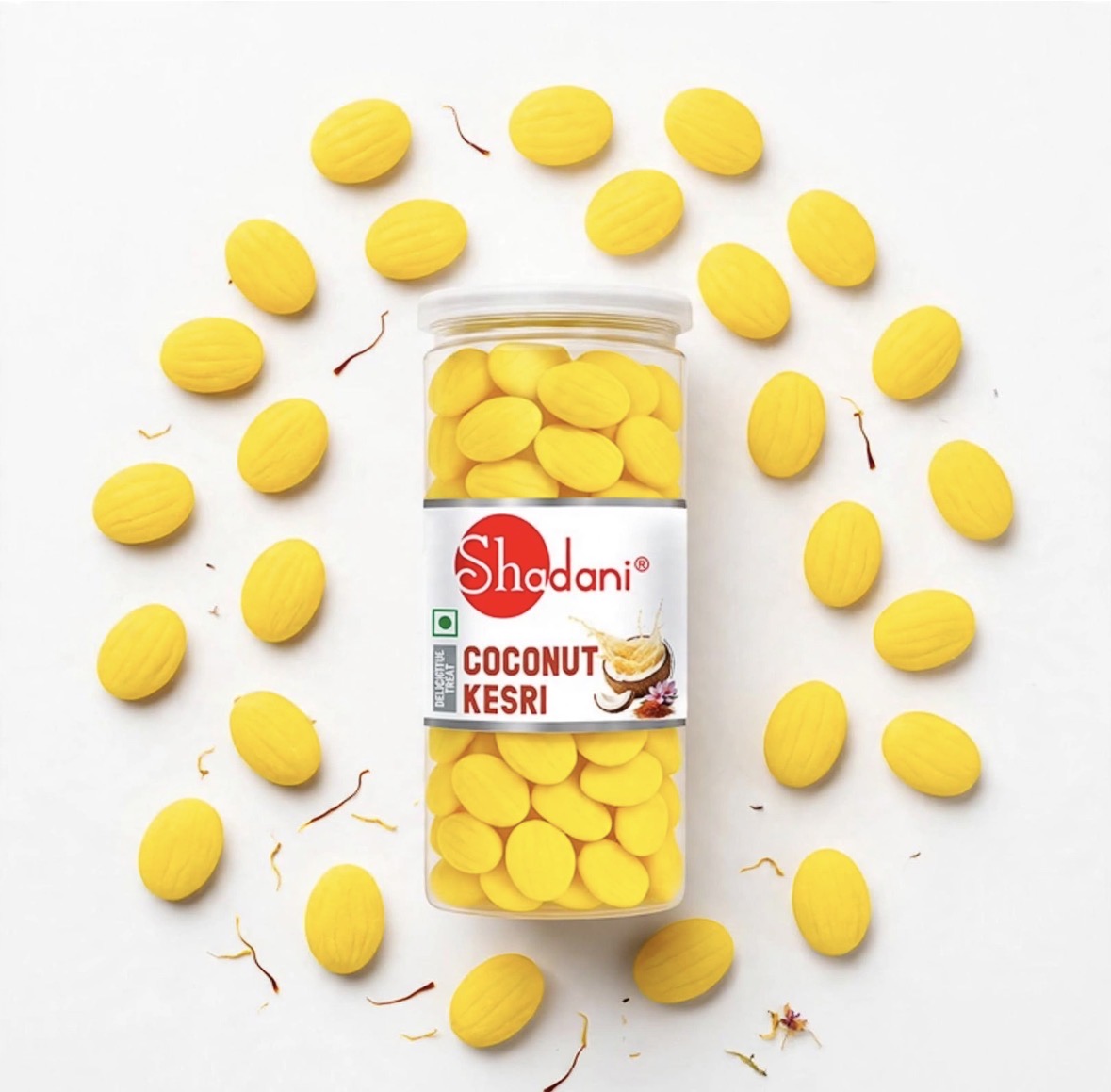 Coconut Kesri Peda Indian Sweet