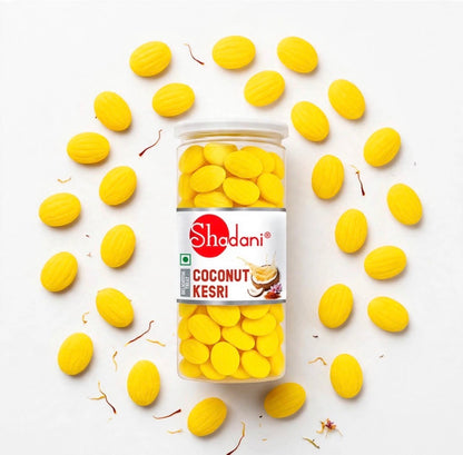 Coconut Kesri Peda Indian Sweet